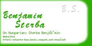 benjamin sterba business card